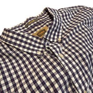 Foundry Supply Co Plaid Button Down Shirt Men's 4XLT Easy Care Cotton Polyester